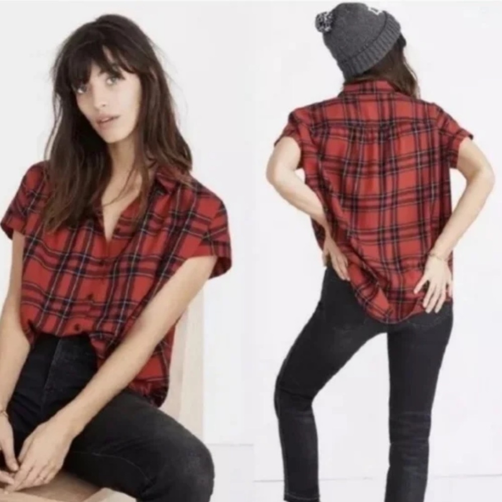 ❌SOLD❌ Madewell Plaid Central shirt size M